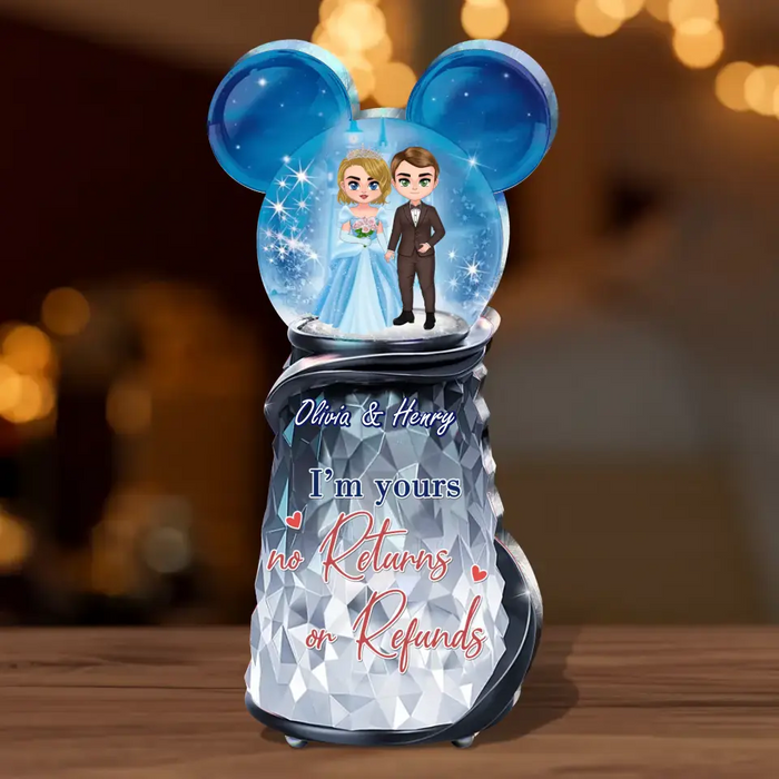 Personalized Couple Acrylic Plaque - Wedding/Anniversary Gift Idea For Couple - I'm Yours No Returns  Or Refunds