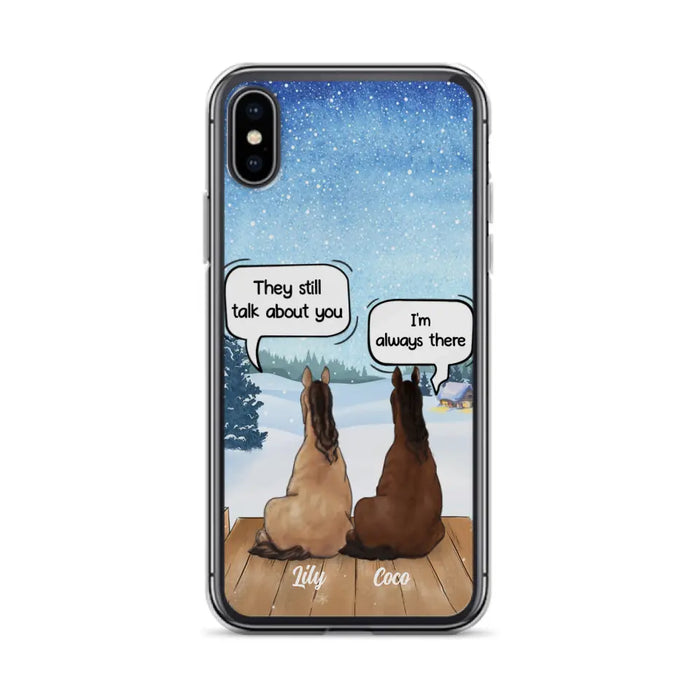 Custom Personalized Dog Horse Phone Case -  Upto 5 Pets - Xmas Gift For Dog/ Horse Lover - Case For iPhone And Samsung