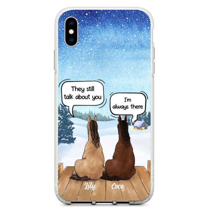 Custom Personalized Dog Horse Phone Case -  Upto 5 Pets - Xmas Gift For Dog/ Horse Lover - Case For iPhone And Samsung