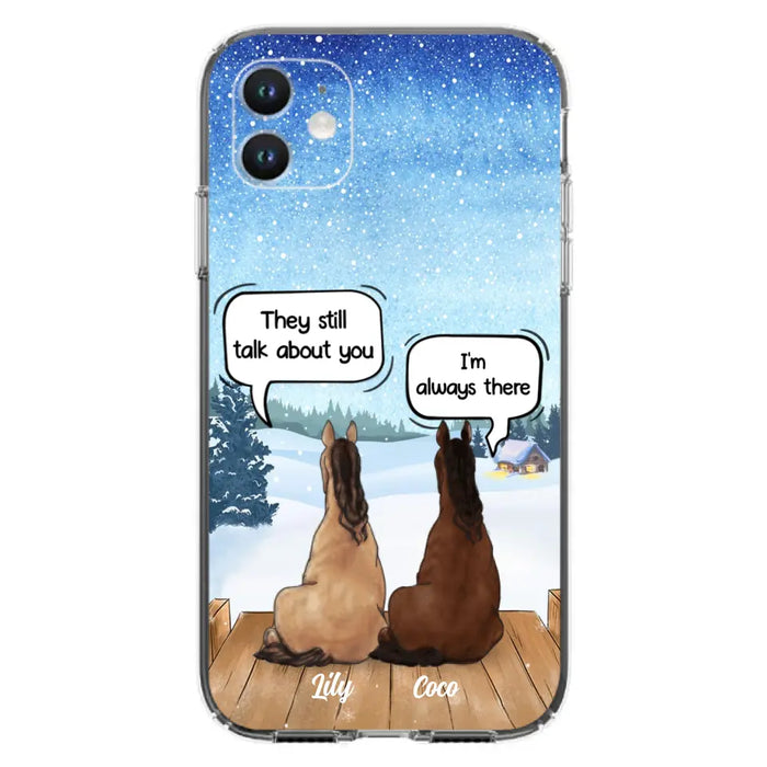 Custom Personalized Dog Horse Phone Case -  Upto 5 Pets - Xmas Gift For Dog/ Horse Lover - Case For iPhone And Samsung