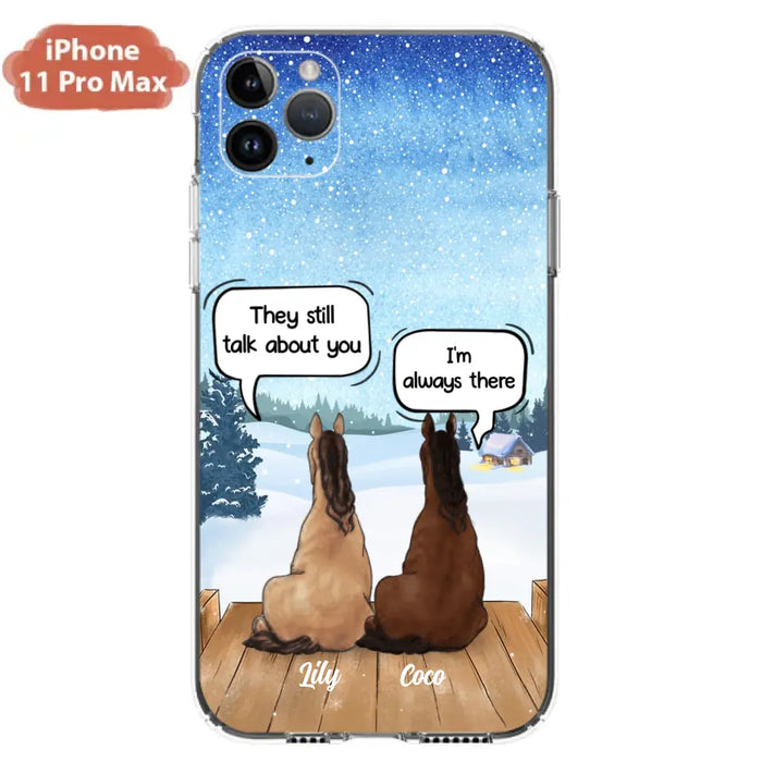 Custom Personalized Dog Horse Phone Case -  Upto 5 Pets - Xmas Gift For Dog/ Horse Lover - Case For iPhone And Samsung
