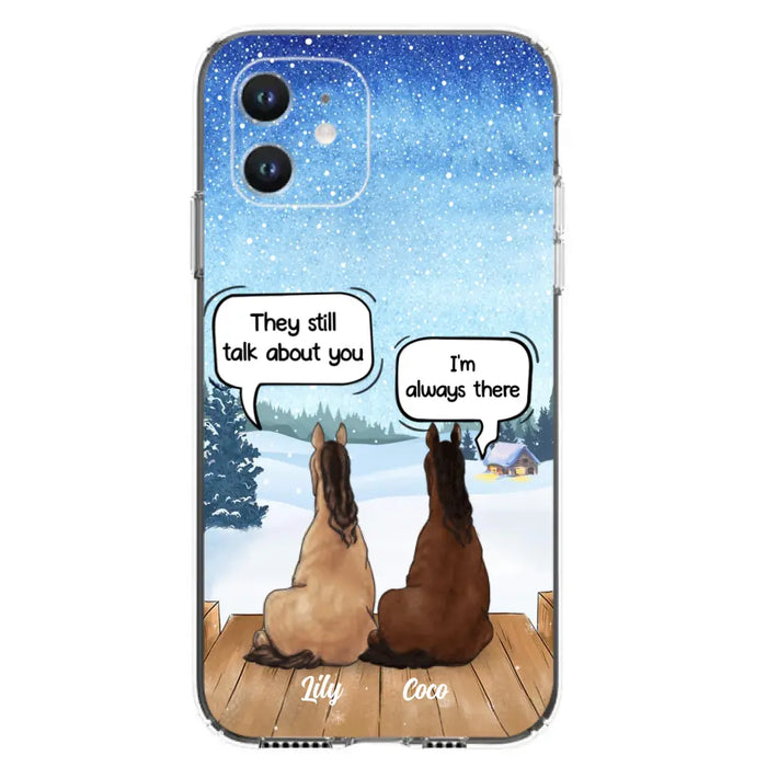 Custom Personalized Dog Horse Phone Case -  Upto 5 Pets - Xmas Gift For Dog/ Horse Lover - Case For iPhone And Samsung