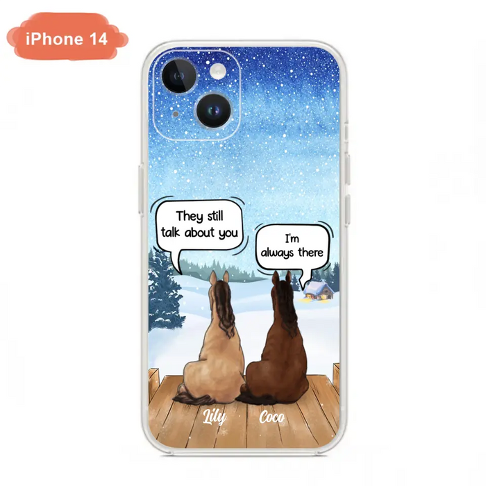Custom Personalized Dog Horse Phone Case -  Upto 5 Pets - Xmas Gift For Dog/ Horse Lover - Case For iPhone And Samsung