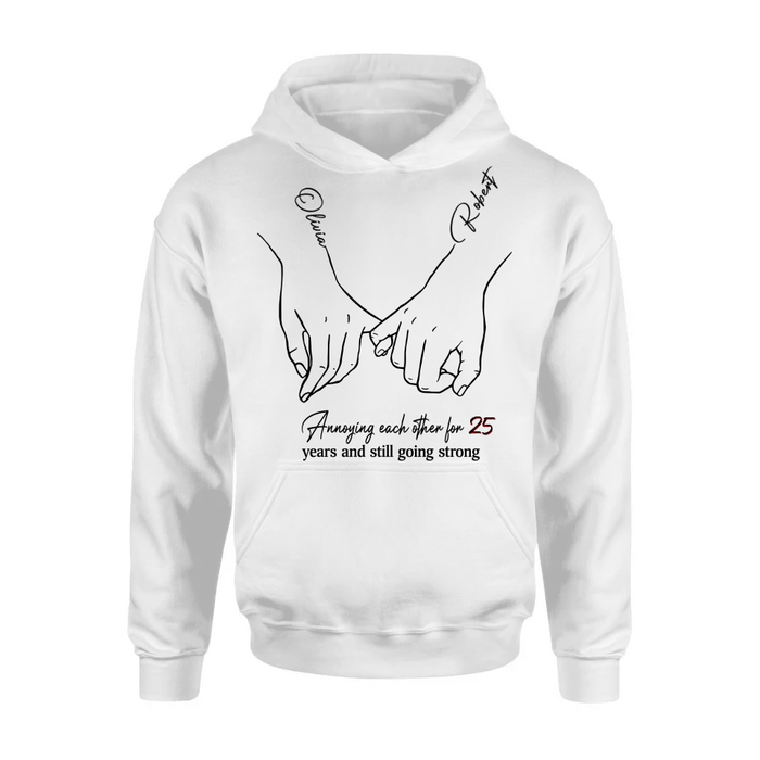 Personalized Couple Shirt/Hoodie - Gift Idea For Couple/Valentine's Day - Annoying Each Other For 25 Years And Still Going Strong