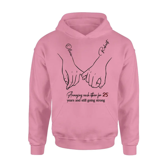 Personalized Couple Shirt/Hoodie - Gift Idea For Couple/Valentine's Day - Annoying Each Other For 25 Years And Still Going Strong