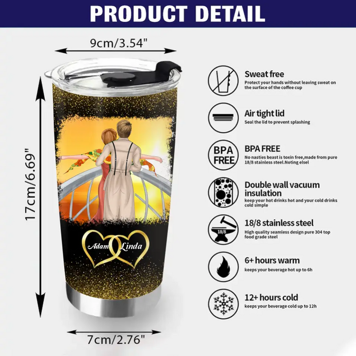 Personalized Couple Tumbler - Gift Idea For Couple/Him/Her/Valentine's Day - To My Wife Once Upon A Time