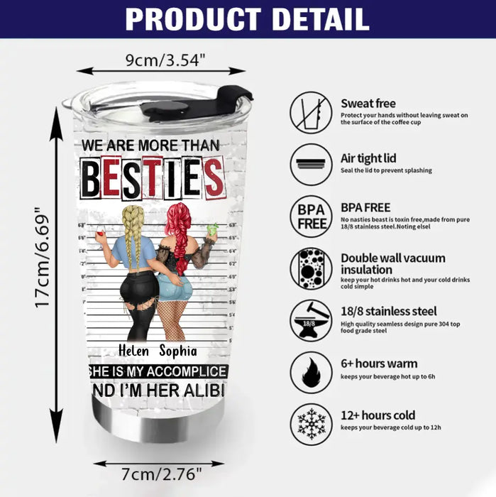 Personalized Cool Besties Tumbler - Gift Idea For Friends/Sisters - We Are More Than Besties