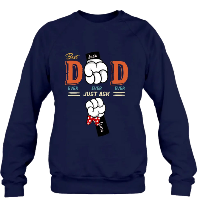 Personalized Best Dad/Mom Shirt/Hoodie - Up to 4 Kids - Gift Idea For Mom/Dad - Best Dad Ever