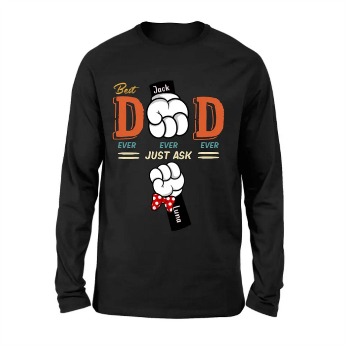 Personalized Best Dad/Mom Shirt/Hoodie - Up to 4 Kids - Gift Idea For Mom/Dad - Best Dad Ever