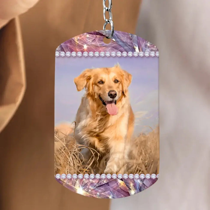 Personalized Memorial Pet Aluminum Keychain - 
 Gift Idea For Pet Lovers - Don't Cry For Me Mom! I'm OK