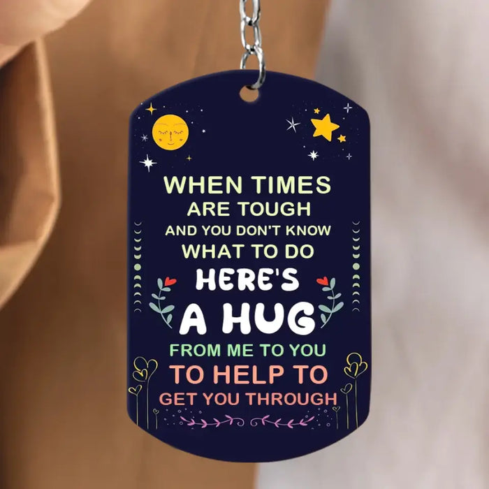 Personalized Couple Aluminum Keychain - Gift Idea For Couple/Valentine's Day - A Little Pocket Hug