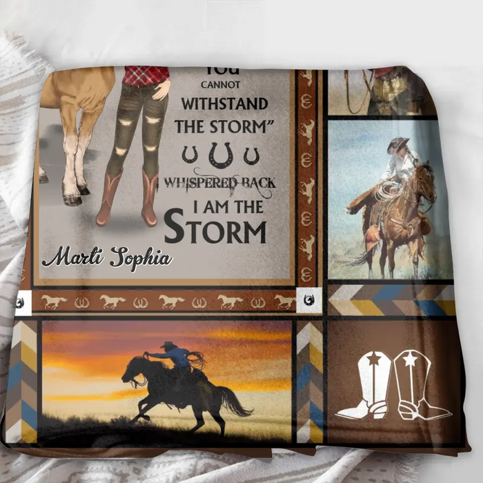Personalized Horse Girl Quilt/Fleece Throw Blanket - Gift Idea For Girl/Horse Lovers - They Whispered To Me