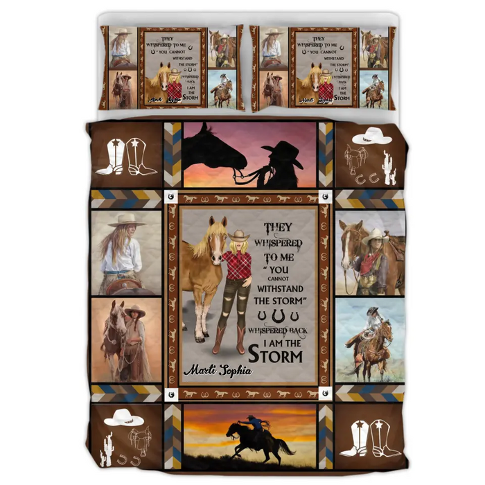 Personalized Horse Girl Quilt Bed Sets - Gift Idea For Girl/Horse Lovers - I Am The Storm