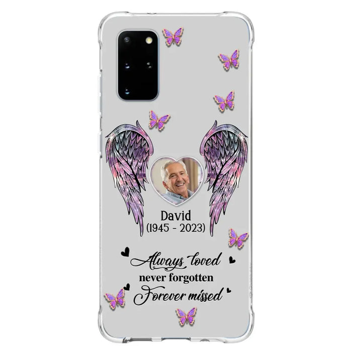 Personalized Memorial Phone Case - Memorial Gift Idea For Family Member - Upload Photo - Case For iPhone/Samsung - Always Loved Never Forgotten Forever Missed