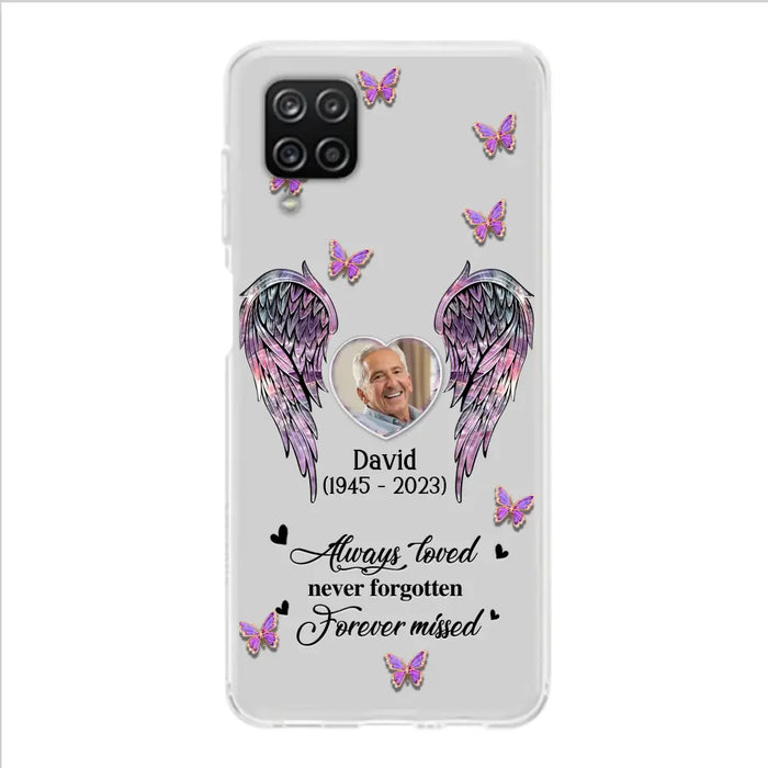 Personalized Memorial Phone Case - Memorial Gift Idea For Family Member - Upload Photo - Case For iPhone/Samsung - Always Loved Never Forgotten Forever Missed