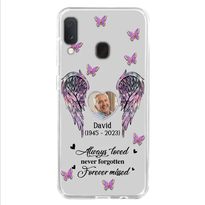 Personalized Memorial Phone Case - Memorial Gift Idea For Family Member - Upload Photo - Case For iPhone/Samsung - Always Loved Never Forgotten Forever Missed