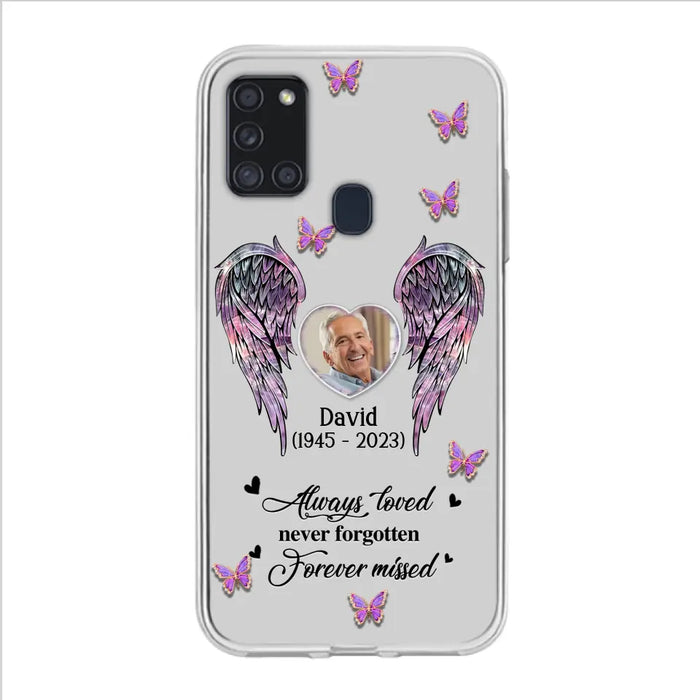 Personalized Memorial Phone Case - Memorial Gift Idea For Family Member - Upload Photo - Case For iPhone/Samsung - Always Loved Never Forgotten Forever Missed
