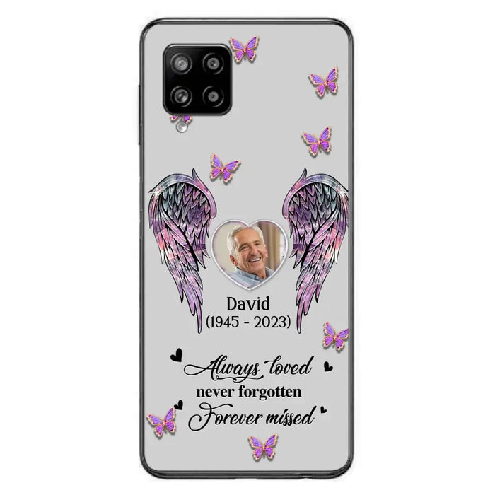 Personalized Memorial Phone Case - Memorial Gift Idea For Family Member - Upload Photo - Case For iPhone/Samsung - Always Loved Never Forgotten Forever Missed