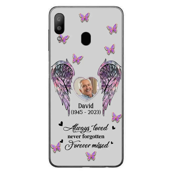 Personalized Memorial Phone Case - Memorial Gift Idea For Family Member - Upload Photo - Case For iPhone/Samsung - Always Loved Never Forgotten Forever Missed