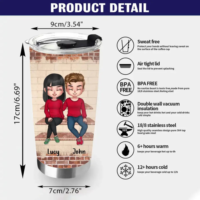 Personalized Couple Tumbler - Gift Idea For Him/Her/Couple/Valentine's Day - My Girl Friend Is My Best Friend