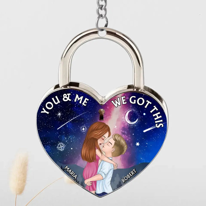 Personalized Couple Acrylic Keychain - Gift Idea For Couple/Him/Her - You And Me We Got This