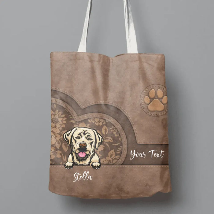 Personalized Dog Mom Canvas Bag - Up to 6 Dogs - Gift for Dog Lovers - Custom Text