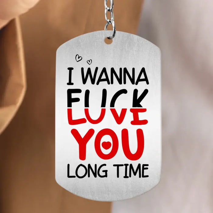 Personalized Couple Aluminum Keychain - Gift Idea For Couple/Him/Her/Valentine's Day - I Love You