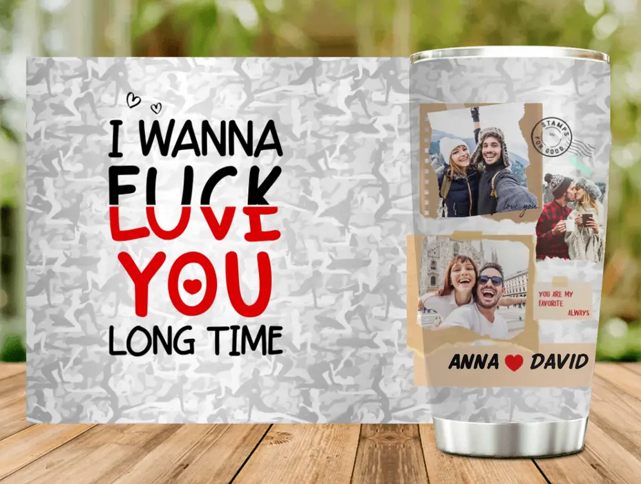 Personalized Couple Photo Tumbler - Gift Idea For Him/Her/Couple/Valentine's Day - Upload Photo - I Love You