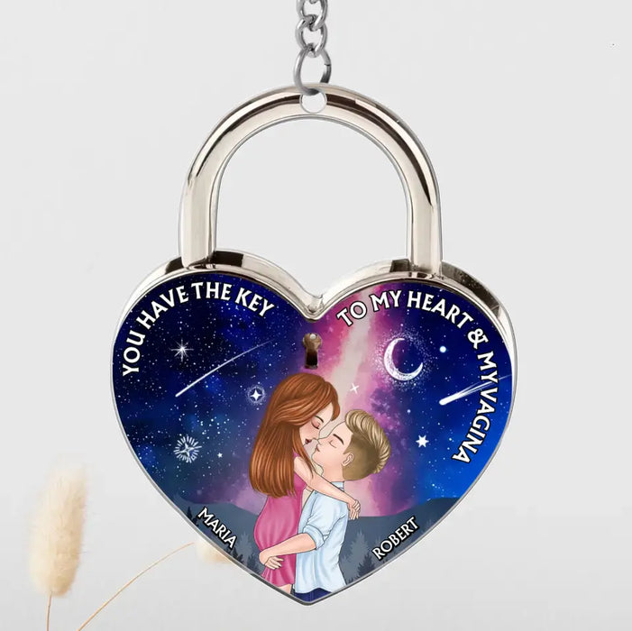 Personalized Couple Acrylic Keychain - Valentine Gift Idea For Couple/Him/Her - You Have The Key To My Heart & My Vagina