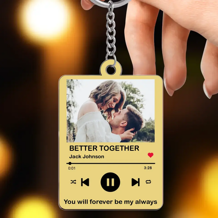 Personalized Couple Photo Acrylic Keychain - Valentine's Day Gift for Couple - Better Together