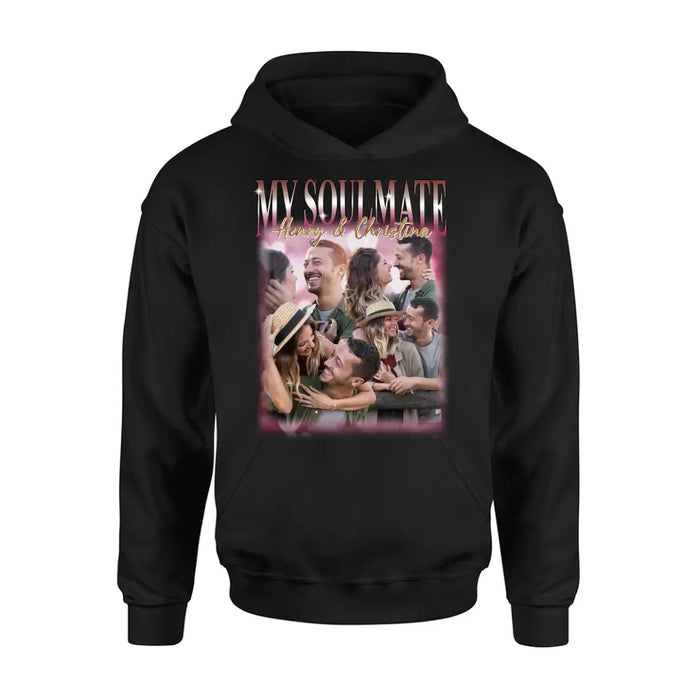 Personalized Couple T-Shirt/Long Sleeve/Sweatshirt/Hoodie - Upload Photos - Gift Idea For Couple - My Soulmate