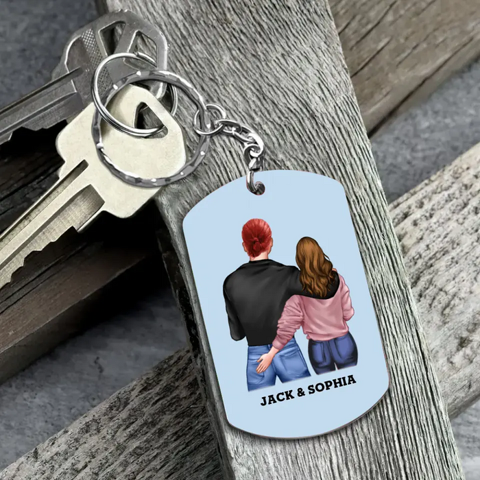 Personalized To My Husband Aluminum Keychain - Gift Idea For Him/Husband - I Am So Lucky To Share It With You