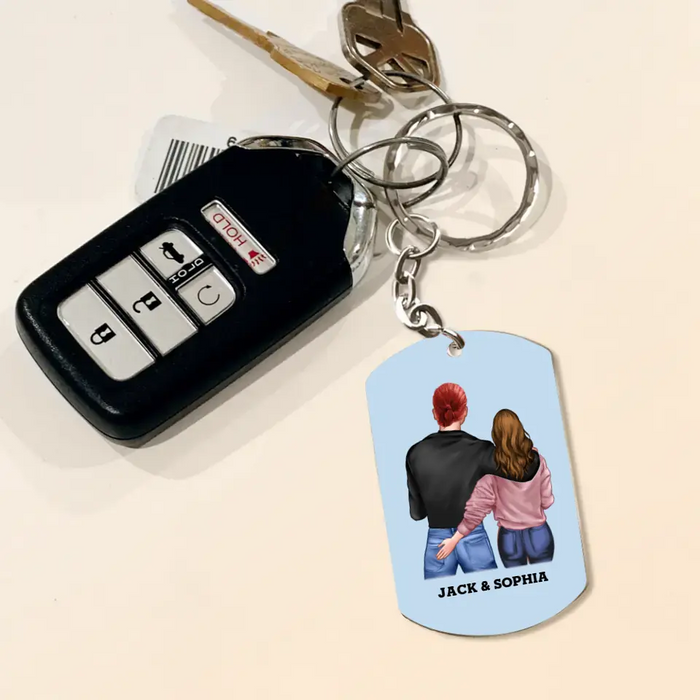 Personalized To My Husband Aluminum Keychain - Gift Idea For Him/Husband - I Am So Lucky To Share It With You