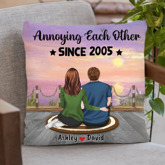 Personalized Annoying Couple Pillow Cover - Valentine's Day Gift Idea For Couple - Annoying Each Other Since ...