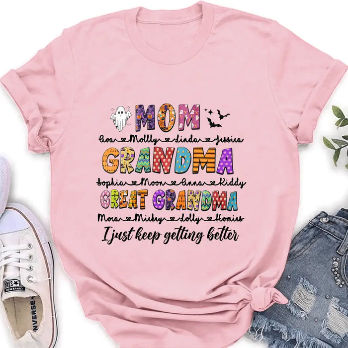 Personalized Halloween Shirt/Hoodie - Gift Idea For Halloween - Up to 15 Kids - Great Grandma