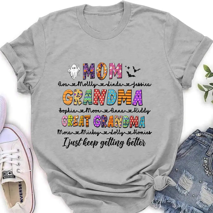 Personalized Halloween Shirt/Hoodie - Gift Idea For Halloween - Up to 15 Kids - Great Grandma