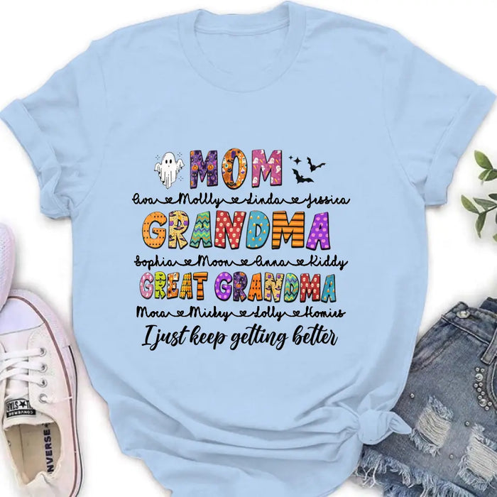 Personalized Halloween Shirt/Hoodie - Gift Idea For Halloween - Up to 15 Kids - Great Grandma
