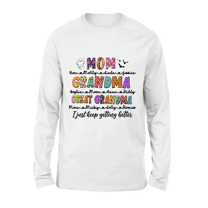 Personalized Halloween Shirt/Hoodie - Gift Idea For Halloween - Up to 15 Kids - Great Grandma