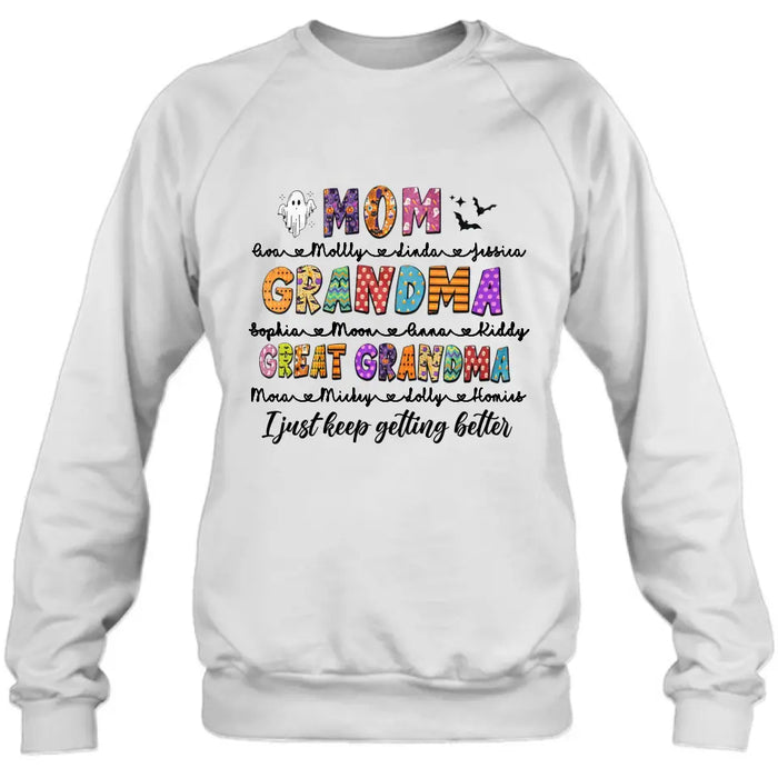 Personalized Halloween Shirt/Hoodie - Gift Idea For Halloween - Up to 15 Kids - Great Grandma