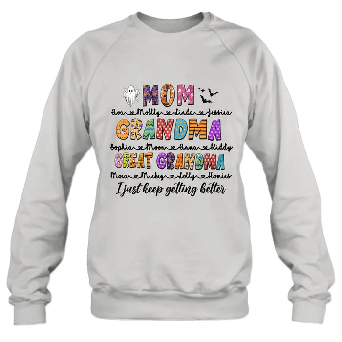 Personalized Halloween Shirt/Hoodie - Gift Idea For Halloween - Up to 15 Kids - Great Grandma