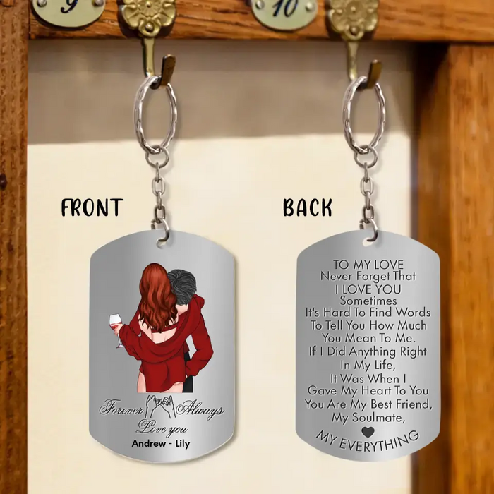 Personalized Couple Aluminum Keychain - Gift Idea For Couple/Valentine's Day - To My Love Never Forget That I Love You