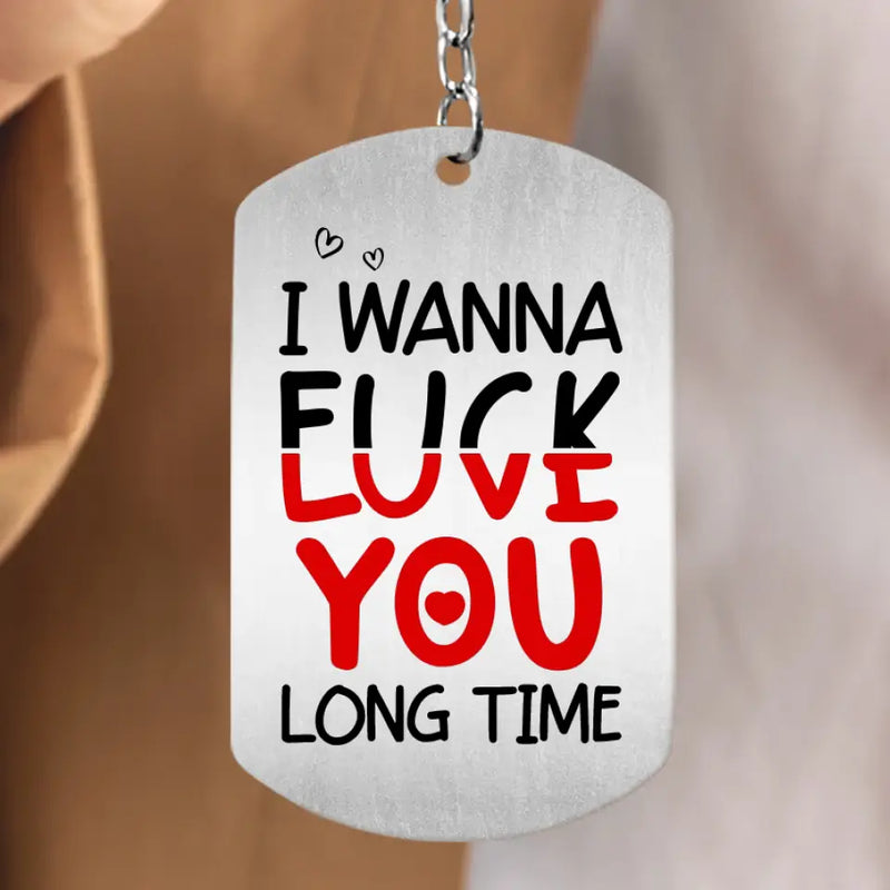 Personalized Couple Photo Aluminum Keychain - Gift Idea For Couple/Him/Her/Valentine's Day - I Love You