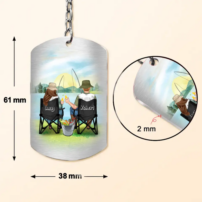 Personalized Fishing Couple Aluminum Keychain - Gift Idea For Couple/Fishing Lovers - You Are The Greatest Catch Of My Life