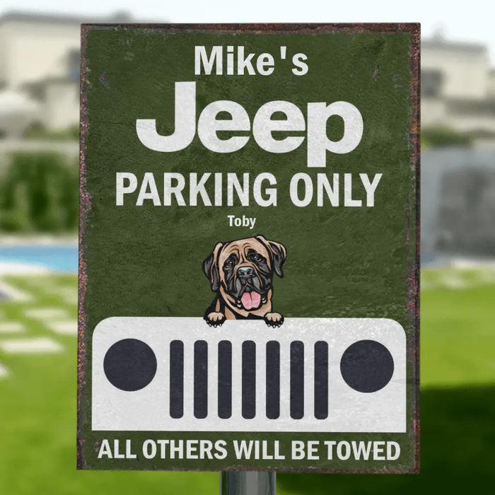 Personalized Dog Off- Road Car Metal Sign - Up to 4 Dogs - Best Gift For Dog Lover