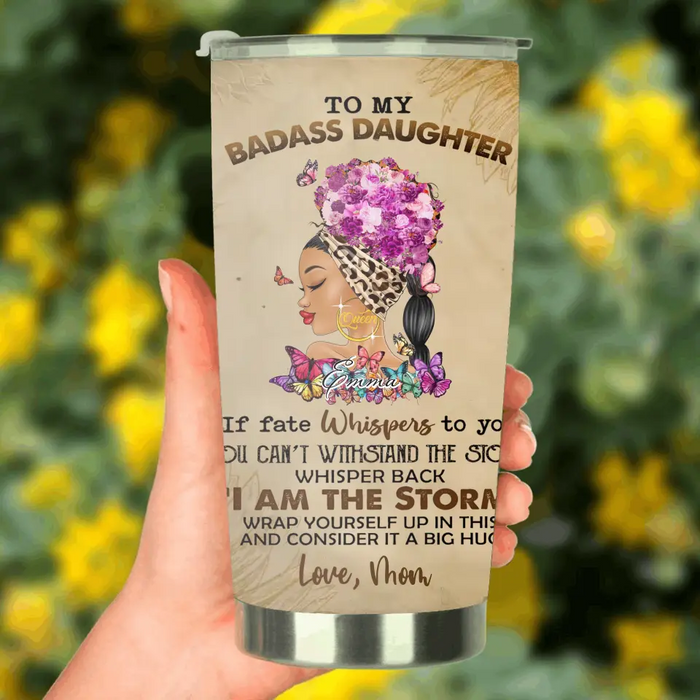 Personalized To My Badass Daughter Tumbler - Gift Idea For Daughter From Mom/Dad