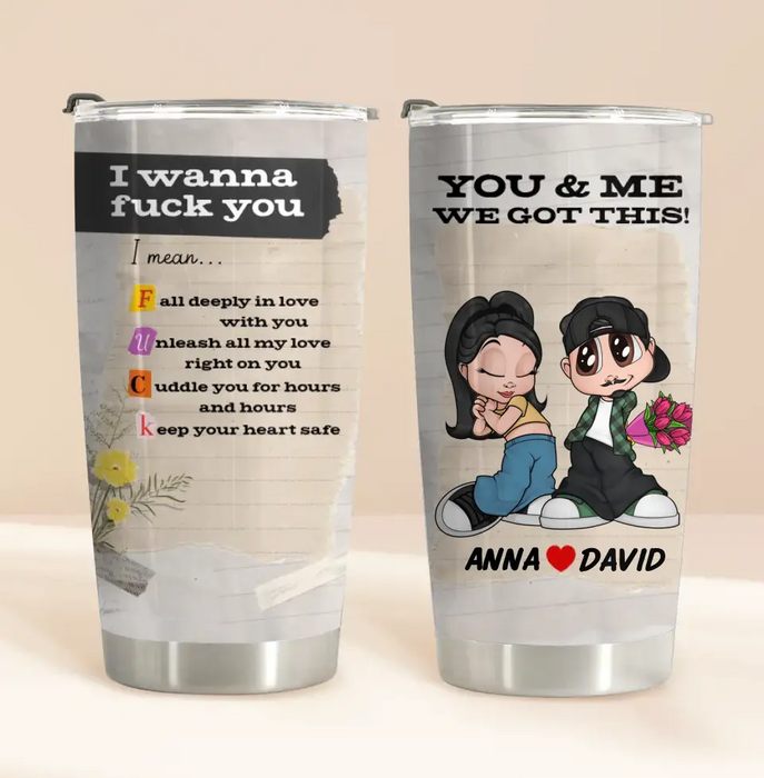 Personalized Couple Tumbler - Gift Idea for Couple/Him/Her - Unleash All My Love Right On You