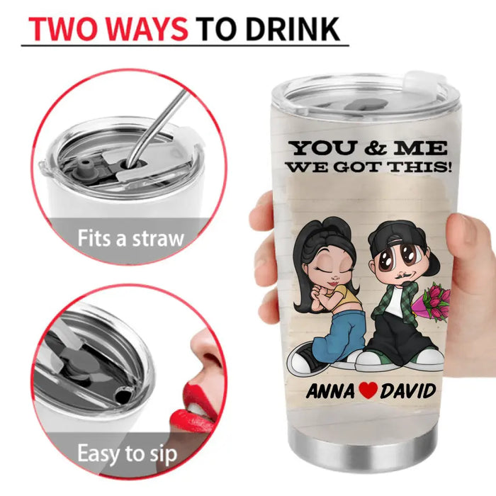 Personalized Couple Tumbler - Gift Idea for Couple/Him/Her - Unleash All My Love Right On You
