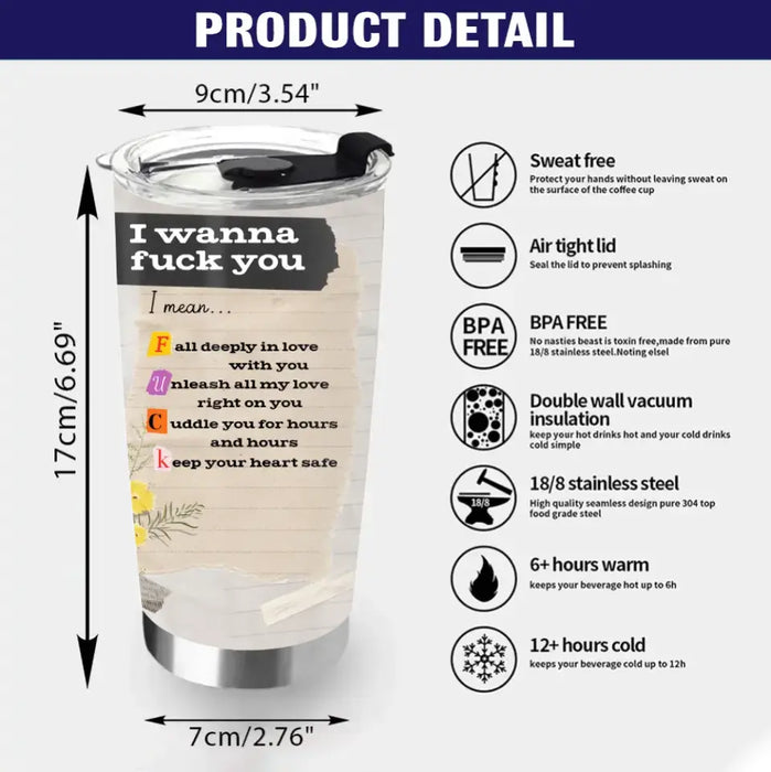 Personalized Couple Tumbler - Gift Idea for Couple/Him/Her - Unleash All My Love Right On You