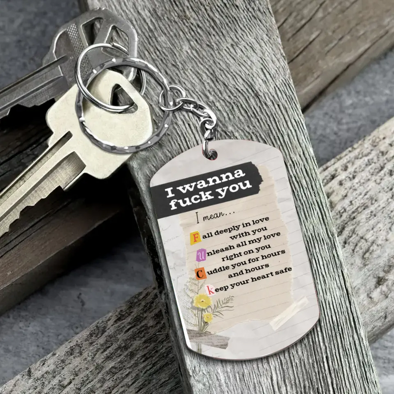Personalized Couple Aluminum Keychain - Gift Idea for Couple/Him/Her - Unleash All My Love Right On You