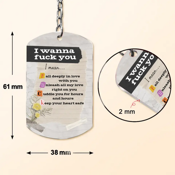 Personalized Couple Aluminum Keychain - Gift Idea for Couple/Him/Her - Unleash All My Love Right On You